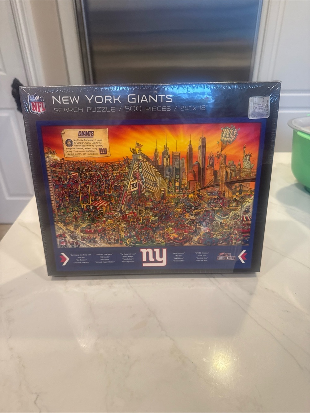 New York Giants NFL 500-Piece Search Puzzle 24 x 18 USA Made NEW SEALED